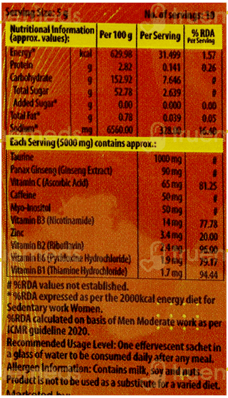 Rock On Max Effervescent Powder 5 Gm